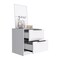 Tuhome Kaia Nightstand, Two Drawers, Metal Handle, White MLB6571 - alternate 7